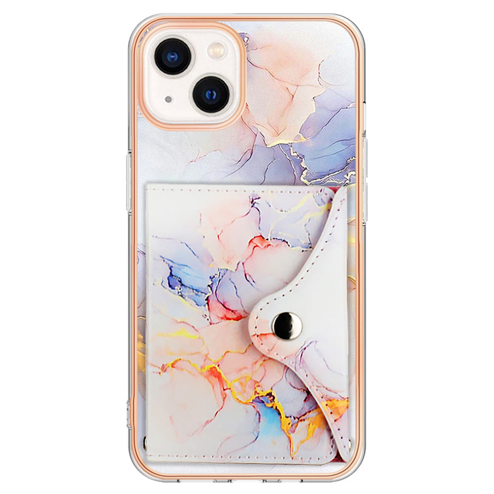 YB Leather Coating Series-9 for iPhone 15 Case IMD Leather+TPU Card Slots Protective Phone Cover YB Leather Coating Series-9 for iPhone 15 Case IMD Leather+TPU Card Slots Protective Phone Cover